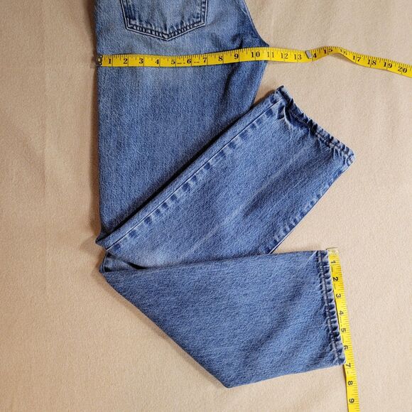FRAME Jeans Le Slouch Biodegradable Size 24 Blue Straight Leg Button Fly 29x28.5 - Picture 5 of 13